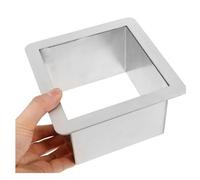 Embedded Built-in Trash Chute Cover, Square Direct Throw Stainless Steel Trash Can, Built-in Countertop Hollow Garbage Chute, Silver Open Top Waste Bin for Coffee Shop Hotel Corporate,160mm(180mm)