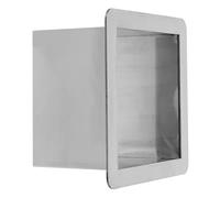 Embedded Built-in Trash Chute Cover, Square Direct Throw Trash Chute, Modern Stainless Steel Hollow Garbage Bin, Built-in Bottomless Trash Can for Home Kitchen Restaurant Countertop,220mm(180mm)