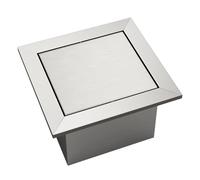 Embedded Built-in Trash Chute Cover, Trash Can Lid Square Trash Chute Built-in Countertop Trash Grommet Stainless Steel Swing Lid Waste Chute for Kitchen & Bathroom