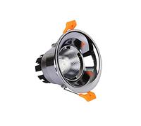 Embedded Ceiling Light Fixture, Round Panel Downlight for Bedroom and Living Room, No Flicker LED Accent Lamp, Compact Design, 85mm Cut Hole