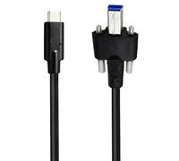 Embedded Enclosure Type-C to USB Panel Cable, Thumb Screw Host Plug for Clean Internal Wire Runs, Cabinets, and Builds Panel Mount Cable Type C Usb Data Extension Thumb Screw Host Plug Kiosk Enclosure