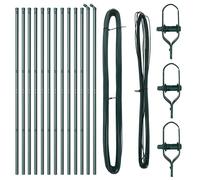 Embedded Fence Post Powder-Coated Steel Garden Barrier Outdoor Boundary vidaXL