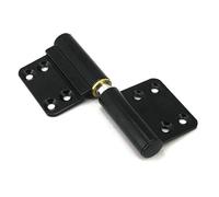 Embedded Furniture Hinges Aluminum Flag Door Hinge Detachable 4 Inches Kitchen Black 2.0mm Grooves Pack of 2(Right)