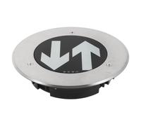 Embedded Ground Exit Sign Safety Light Metal Self-luminous | Glow-in-the-dark Reflective Surface, Power-free Operation, for Concrete Slabs and Tile Flooring