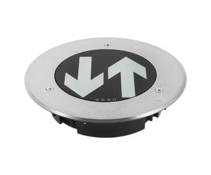 Embedded Ground Exit Sign Safety Light Metal Self-luminous | Glow-in-the-dark Reflective Surface, Power-free Operation, for Concrete Slabs and Tile Flooring