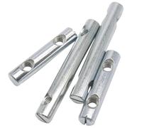 Embedded Nut Barrel Bolts,4Pcs M6/M8 Furniture Cross Dowel Slotted Long Double Dual Hole For Bolt Fitting Bed Cabinet Insert(M6x10x50mm)