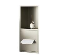 Embedded Shelves Shower Toilet Niche Bathroom Tissue Holder No Tile Required For Public Restrooms
