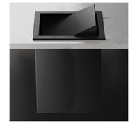 Embedded Trash Bin with Lid and Balance Flap Cover for Countertop Recycling in Restaurants, Offices, and Kitchens