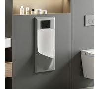 Embedded Wall Mounted Men's Urinal, Intelligent Sensor Flush, Spill Proof & Anti-Odor Ceramic, for Bathroom Hotel Garage