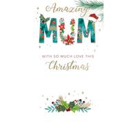 Embellished Amazing Mum Champagne Hand-Finished Christmas Greeting Card XCDC444
