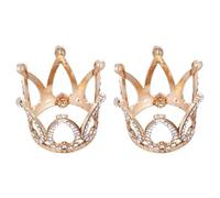 Embellished Cakes 2 Pieces of Golden Mini Crown Cake Decoration Birthday Decoration Rhinestone Crown Cake Decoration Wedding Party Cake Crown Decoration Happy Birthday ( Color : Silver )