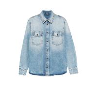 Embellished Denim Overshirt - male - Versace - Denim Shirts - Blue - L - Shirts L