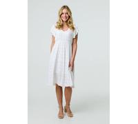 Embellished Relaxed Midi Dress Izabel London White 10