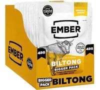 Ember Beef Biltong Original 360g Box - High Protein Meat Jerky Snack - Ready to Eat, Low Fat, No Added Sugar, Keto, No Artificial Colours or Flavours from a Family-Run UK Business