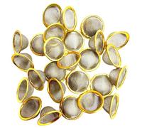 Ember Edge 20pcs Conical Brass Ring Stainless Steel Bowl Pipe Filter Screens, Pipe Screens Mesh Gauze - Durable Filters For Improved Smoking Experience (17mm (Pack of 20))