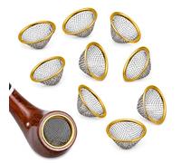 Ember Edge 20pcs Conical Brass Ring Stainless Steel Bowl Pipe Filter Screens, Pipe Screens Mesh Gauze - Durable Filters For Improved Smoking Experience (15mm (Pack of 20))
