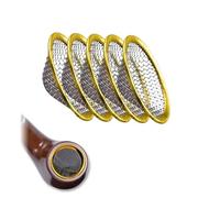 Ember Edge Conical Brass Ring Stainless Steel Bowl Pipe Filter Screens, Pipe Screens Mesh Gauze - Durable Filters For Improved Smoking Experience (15 mm)