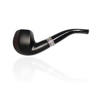 Ember Edge Smoking Pipe, Ebony Wooden Tobacco Pipe, Tobacco Pipe Kit, Includes 1 Pipe Pouch, Filters Pack and 2 Pipe Screens.