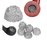 Ember Edge Stainless Steel Tobacco Pipe Screens, Ball Pipe Screen Filters, Mesh Ball Filter Tobacco Pipes Accessories, Cigar Pipe Screens, Mesh Gauze Pipe Screen (15 mm (Pack of 20))