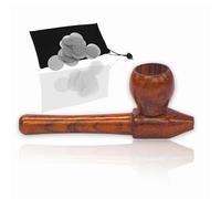 Ember Edge Wooden Smoking Pipe Tobacco, Handcrafted Smoking Pipes Wooden, Tobacco Pipe Kit For Smoking, Smoking Pipe Gift Kit With Screens & Pouch (Maple Arrowhead)
