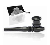 Ember Edge Wooden Smoking Pipe Tobacco, Handmade Smoking Pipes Wooden, Smoking Pipe With Screens, Tobacco Pipe Kit Gift For Men, Pipe For Smoking (Ebony Vintage)