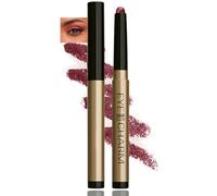 Ember Glow Shimmer Eyeshadow Stick by Eye Charm - Creamy Waterproof Twist-Up Pencil with Radiant Sparkle Finish, Smudge-Resistant Long Wear Formula for Easy Blendable Eye Makeup, Rich Berry-Red