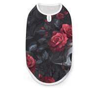 Ember Rose Death Skull Head Dog And Cat Clothes Pet Summer Sleeveless T Shirt Basic Vest S