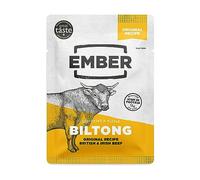 Ember Snacks: Biltong Beef Jerky Original Flavour (1 x 28g) - Protein Keto Snacks - On The Go Snack - From British and Irish Meat