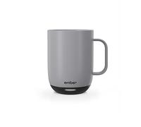Ember Temperature Control Smart Mug 2-414 ml App-Controlled and Rechargeable Heated Coffee Mug with Intelligent LED Display, 80 Min Battery Life and Improved Design, Grey
