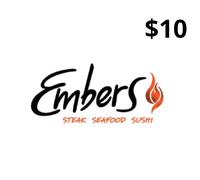 Embers Restaurant USD 10 Gift Card US