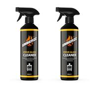 Emberzz - Stove Glass Cleaner - Dissolves Soot, Grease and Tar- Crystal Clear Glass - For Wood Log Burner - 500ml x 2