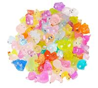 Embhlitfe 150PCS Mini Glow Resin Animals, 45 Styles Luminous Miniature Animals Mini Little Small Plastic Figures Glow in the Dark for Micro Landscape Fairy Garden Aquarium Dollhouse Decor