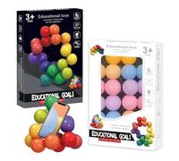 Embhlitfe 2pcs Sensory Fidget Toys for Kids Autism Rainbow Fidget Ball ADHD Autistic Cool Desk Variable Quiet Toys Autism Toy Special Needs Early Development Sensory for Girls Boys Adult