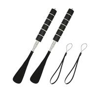 Embhlitfe 2PCS Shoe Horn Long Handle, 28-70cm Adjustable Long Handled Shoe Horn with Soft Sponge Grip Portable Stainless Steel Shoehorn for Elderly, Men, Women, Travel Home Use