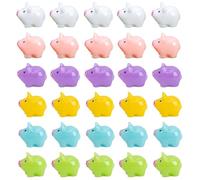 Embhlitfe 30 Pcs Mini Pigs,Mini Resin Animals Mini Resin Pigs Tiny Animals Small Resin Animals Tiny Pigs Miniature Pigs Figures,Pig Cake Toppers for Cake Decoration Fairy Garden Dollhouse Landscape