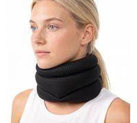 Embhlitfe Adjustable Neck Brace for Neck Pain Relief, 360° Breathable Cervical Collar Support for Sleeping, Working, Travel - Comfortable & Lightweight Necks Support for Men and Women (Black, M)