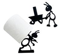 Embhlitfe Ant Toilet Roll Holder - Funny Toilet Paper Holder Free Standing Bathroom Set-3D Printed Cute Black Ant Loo Roll Holder-Funky Unique Toilet Paper Holder- Set Of 2 (Ants)