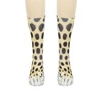 Embhlitfe Funny Animal Socks for Men Women, Teens-Fun Animal Paws 3D Socks, Novelty Gifts - Easter Gifts Birthday Gift, Gifts for animal enthusiasts (Leopard)