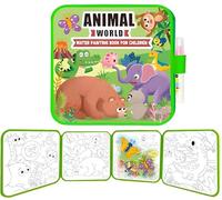 Embhlitfe Mess Free Water Painting Book, Reusable No Mess Aqua Art Magic Water Drawing Kit for Kids, Underwater World Ocean Theme Sensory Educational Travel Toy (Underwater World)