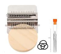 Embhlitfe Mini Darning Loom, 14 Hooks Small Weaving Loom Speedweve Type Weave Tool, Darning Looms Machine for DIY Weaving Arts & Crafts, Patchmaker 2.0 Kit for Mending Jeans Socks Clothes Beginners