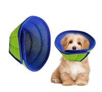 Embhlitfe Soft Dog Cone Collar After Surgery, Adjustable Neck Recovery Collar for Pets, Protective Head Cone for Dogs Prevent Licking with Soft Protect Edge (A, S)