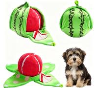 Embhlitfe Watermelon Hide and S og Toy, Soft Plush Interactive Dog Toys with Crinkle, Snuffle Pet Puzzle Toy for Boredom Relief, Foraging Dogs Puzzle Toys for Small to Medium Dogs (Watermelon)