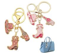 Embhlitfe Western Cowboy Hat Boot Keychain, Unique Creative Keyring for Backpack and Car Keys, Perfect as Women's Gifts, Birthday Presents for Friends, Sister Ideal for Travel, Bag Charm
