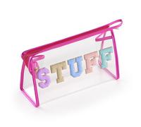 Embla Clear Makeup Bag for Women with Zipper Pouch, Clear Cosmetic Bag Organizer for Traveling, TSA Approved Travel Toiletry Bag, Travel Accessories Essentials, Large Makeup Bag for Purse - Black