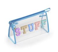 Embla Clear Makeup Bag for Women with Zipper Pouch, Clear Cosmetic Bag Organizer for Traveling, TSA Approved Travel Toiletry Bag, Travel Accessories Essentials, Large Makeup Bag for Purse - Black