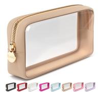 Embla Clear Makeup Bag for Women with Zipper Pouch, Clear Cosmetic Bag Organizer for Traveling, TSA Approved Travel Toiletry Bag, Travel Accessories Essentials, Large Makeup Bag for Purse - Black,