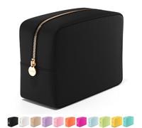 EMBLA Makeup Bag,Travel Bag Pouch, Toiletry Bag, Makeup Organizer, Nylon Cosmetic Zipper Pouches,Clutch, Coin Purse, Storage Bag Organizer, Make up Bags,Mini, Small, Large for Women, Girls, Black, L