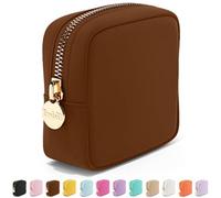 Embla Makeup Bag Travel Cosmetic Bag, Toiletry Bag, Cute Makeup Organizer, Nylon Zipper Pouch Purse Storage Bag Cosmetics Organizer, Cute Womens Make Up Bag Tote, Coco, Mini, Mini