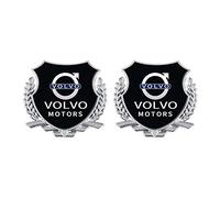 Emblem Badge Decal Logo for Volvo 3D, Badge Metal Emblem Sticker Letters for Car Logo, Emblem Sign Letters Badge Logo Accessories,A Silver
