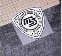Emblem Badge Decal Logo Sticker for Mazda CX-80 2024, Car Emblems Decals Sticker Badge Decoration Accessories,White-10×9.7cm